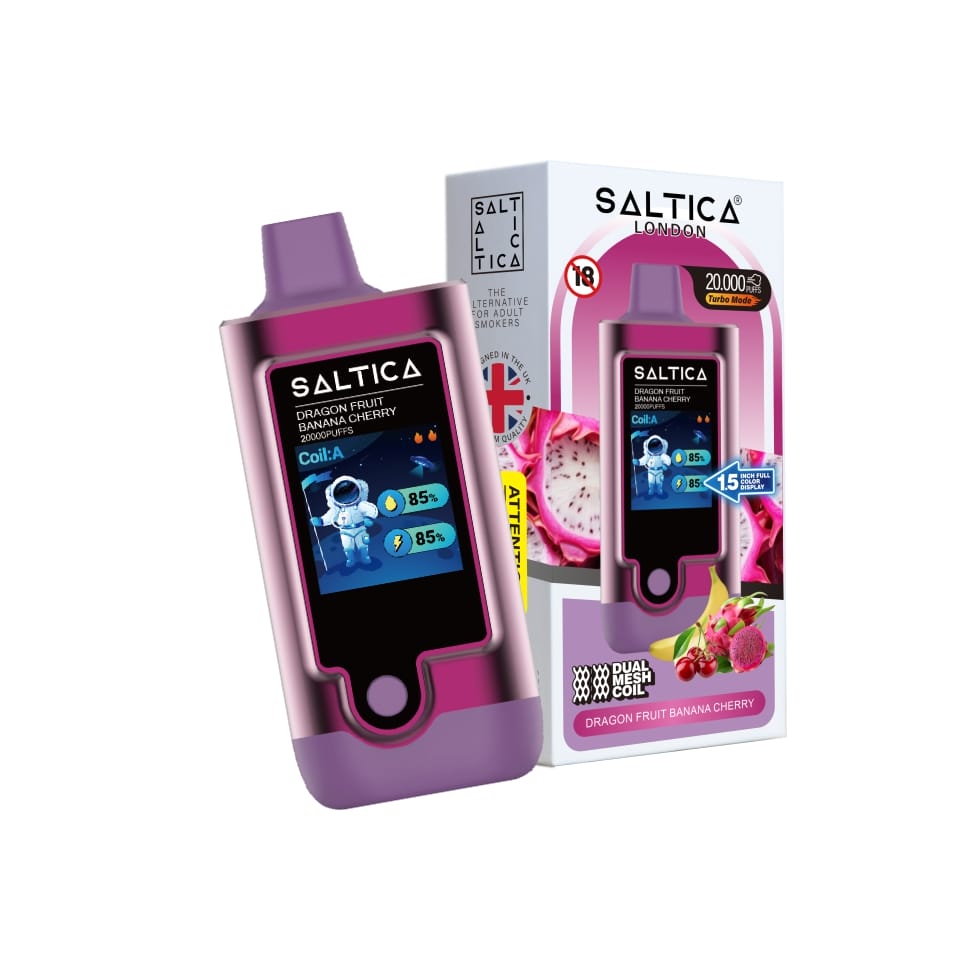 Saltica-Digital-20000-Dragon-Fruit-Banana-Cherry-3.jpg Saltica 20000 Puff Dragon Fruit Banana Cherry - Görsel 1