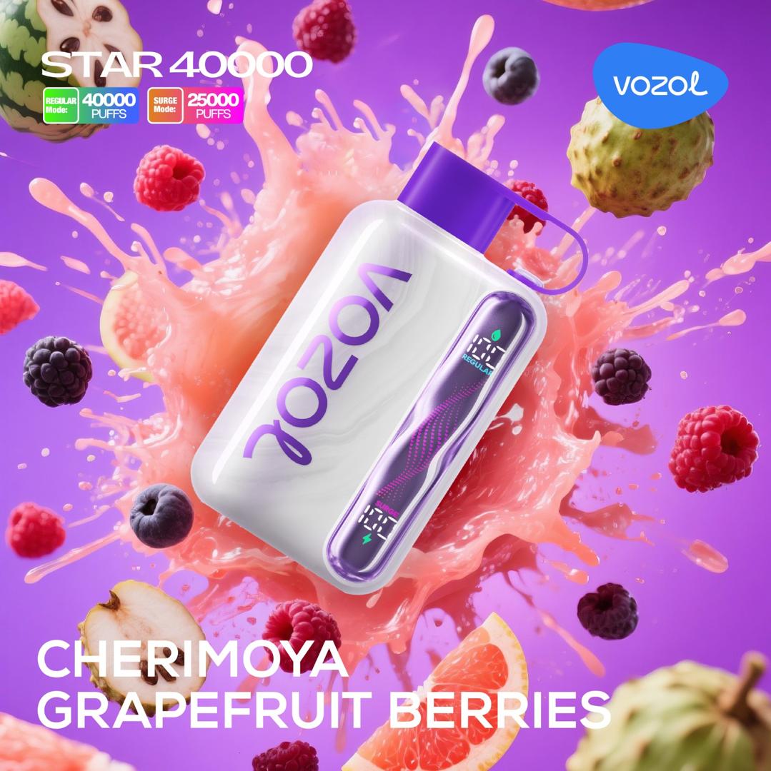 vozol-star-40000-cherimoya-grapefruit-berries.jpg Vozol Star 40000 Cherimoya Grapefruit Berries - Görsel 1